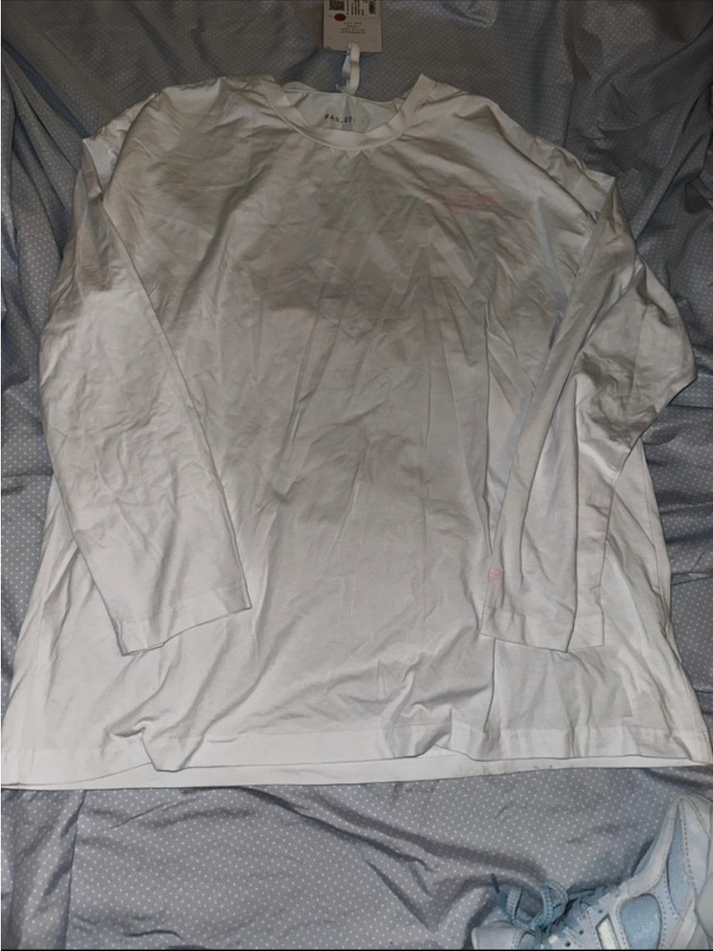 Fabletics Luxe 360 collection heart graphic long sleeve size large BNWT